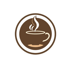 Coffee shop logo design vector graphic template for cafe restaurant or brand identity and branding needs