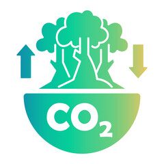 carbon capture Gradient icon