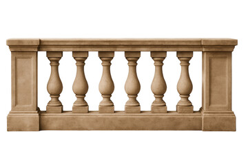 Elegant and Ornate Stone Balustrade: A Classic Architectural Element in Neutral Tones and Timeless Design for Building Exteriors and Garden Spaces