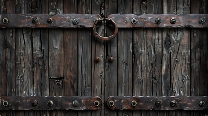 old wooden door with lock