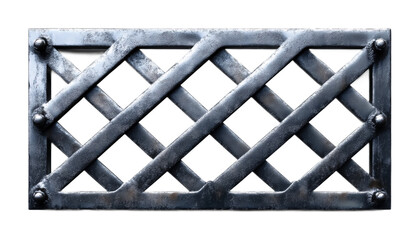 Metal Grate for Industrial Design and Home Decor - Isolated on White Background