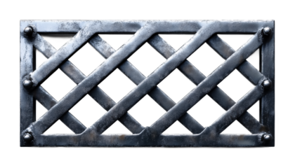 Metal Grate for Industrial Design and Home Decor - Isolated on White Background
