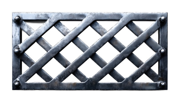 Metal Grate for Industrial Design and Home Decor - Isolated on White Background