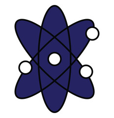 set of 3 atom icon vector