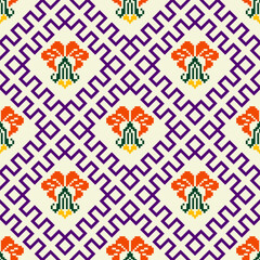 Flowers, leaves, colorful wallpapers, designed for carpet, wallpaper, clothes, wrapping, fabric, cover.