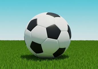 Fototapeta premium Ready to Roll: Digital Soccer Sphere AI Generated