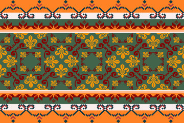 Tribal indian seamless pattern. Color mexican, aztec and maya ornament, ethnic stylish fabric geometric print wallpaper texture vector set. Unique folk, national culture collection