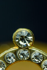 golden watch with diamonds