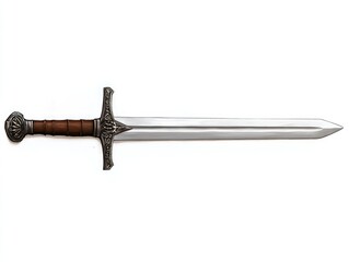 Medieval Sword on White Background