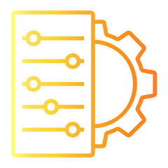 Obraz premium control system Line Gradient Icon
