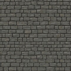 Fototapeta premium Stonewall Texture: Dark Grey Cobblestones AI Generated