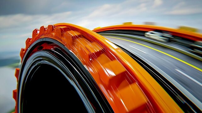 Road through a giant gear - Powered by Adobe