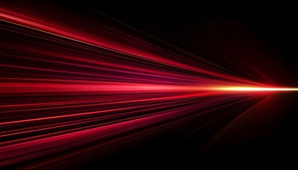 Fototapeta premium Red light speed motion background.