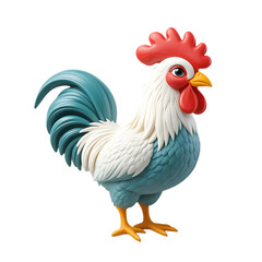 Fototapeta premium rooster isolated on white background