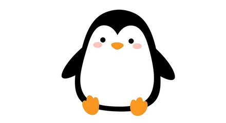 Obraz premium A Little Penguin's Gentle Gaze AI Generated