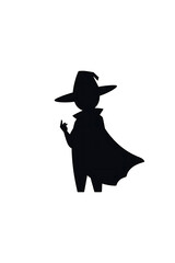 Silhouette of a child witch