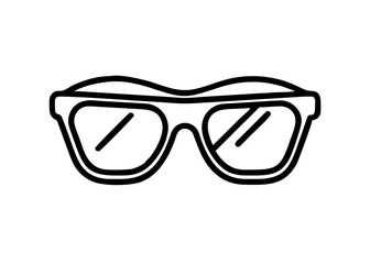 Fototapeta premium Icon of glasses. Simple line drawing.