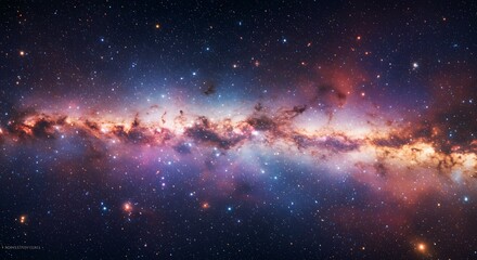 Obraz premium Majestic Milky Way Galaxy A Breathtaking View of Cosmic Dust and Stars