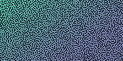 Abstract Reaction-diffusion Turing pattern natural texture colorful gradient color scheme. Linear design with biological algorithm psychedelic background. Reaction-diffusion or truing patter