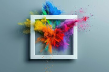 Happy Holi indian hindu festival of colors greeting background
