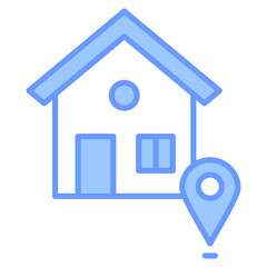 Land Plot Icon Element For Design