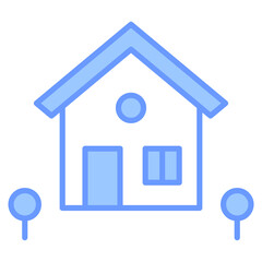 Townhouse Icon Element For Design