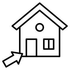 Open House Icon Element For Design