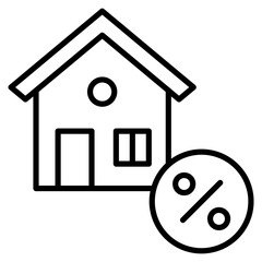Mortgage Icon Element For Design