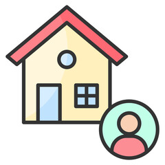 Real Estate Agent Icon Element For Design