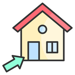 Open House Icon Element For Design