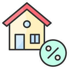 Mortgage Icon Element For Design