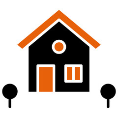 Townhouse Icon Element For Design