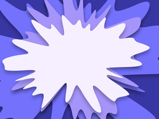 Abstract Purple and White Paper Cut Art Design Background Image,Layered Shades of Purple and White Color Splashes,Modern Digital Art