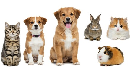 A Gathering Of Furry Friends Whiskered Wonders And Happy Paws The Pet Posse Companions In Coats Of Many Colors Soft Fur And Gentle Eyes AI Generated