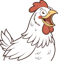 vector illustration of a chicken