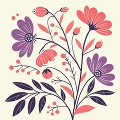 seamless pattern with flowers