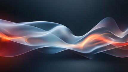 Abstract flowing waves of light