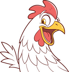 vector illustration of a cartoon chicken