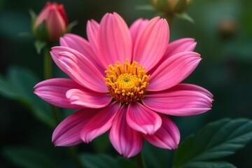 Obraz premium Distinctive late-blooming flower, intricate petal arrangement, summer, macro, late