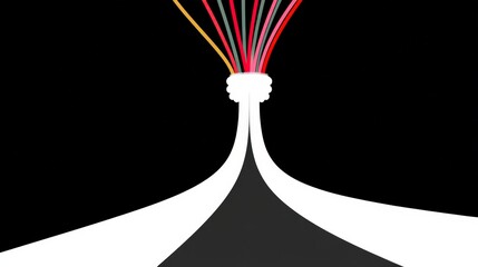 Abstract Network Security  Cyber Threat Future  Minimalist Design