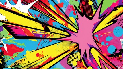 Fototapeta premium Colorful digital explosion graphic art