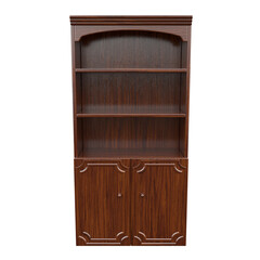 Bookcase, 3d illustration isolated on white background