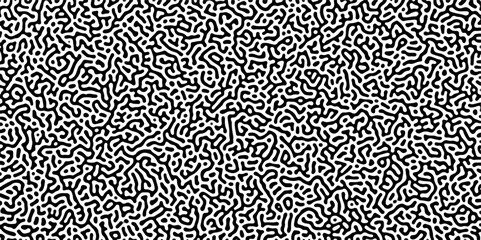 Abstract Reaction-diffusion Turing pattern natural texture gray gradient color scheme. Linear design with biological algorithm psychedelic background. Reaction-diffusion or truing patter