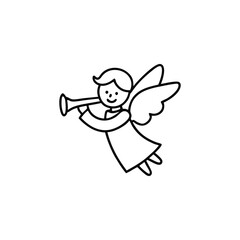 angel with trumpet vector