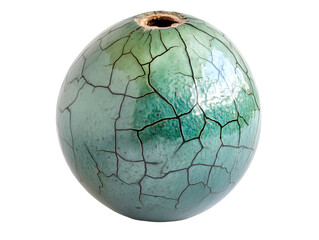 Round ceramic sphere with craquelure