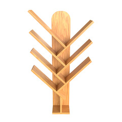 Bookshelf, 3d illustration isolated on white background