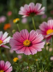 Obraz premium pink and yellow flowers