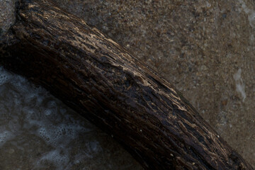 Fresh water flows over natural rocks, cascading into the flowing river in a vibrant summer landscape