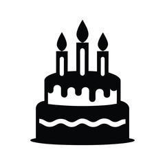 birthday cake with candles vector