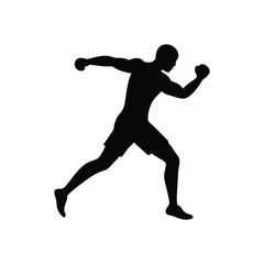 silhouette of a man running